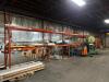 (7) - SECTIONS OF 12' TEAR DROP PALLET RACKING WITH WOOD DECKING - 9