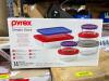 DESCRIPTION: SIMPLY STORE BAKING DISH, GLASS, 14 PIECE BRAND/MODEL: PYREX RETAIL$: $20.35 LOCATION: WAREHOUSE QTY: 1 - 3