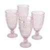 DESCRIPTION: AMELIA 14.7-OUNCE ROSE TEA GOBLETS, SET OF 4 BRAND/MODEL: THE PIONEER WOMAN RETAIL$: $15.76 LOCATION: WAREHOUSE QTY: 1