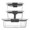 DESCRIPTION: (3) BRILLIANCE 6-PIECE LUNCH SANDWICH FOOD STORAGE CONTAINER SET BRAND/MODEL: RUBBERMAID RETAIL$: $15.66 EACH LOCATION: WAREHOUSE QTY: 3