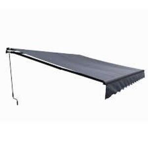 DESCRIPTION: 10' X 8' RETRACTABLE BLACK FRAME PATIO AWNING (FRAME ONLY) BRAND/MODEL: ALEKO RETAIL$: $229.00 LOCATION: WAREHOUSE QTY: 1