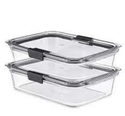 DESCRIPTION: BRILLIANCE GLASS STORAGE 8-CUP FOOD CONTAINERS WITH LIDS, 2-PACK� BRAND/MODEL: RUBBERMAID RETAIL$: $24.98 LOCATION: WAREHOUSE QTY: 1