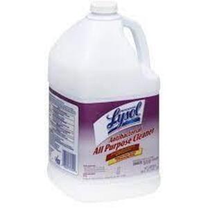 DESCRIPTION: (2) LYSOL ANIBACTERIAL ALL PURPOSE CLEANER- 128 OZ BRAND/MODEL: LYSOL RETAIL$: $18.05 EACH SIZE: 128 OZ LOCATION: WAREHOUSE QTY: 2