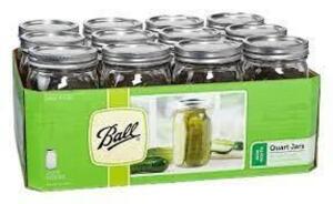 DESCRIPTION: (2) WIDE MOUTH MASON JARS WITH LIDS & BANDS INCLUDED (12 PACK) BRAND/MODEL: BALL RETAIL$: $18.46 EACH LOCATION: WAREHOUSE QTY: 2