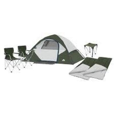 DESCRIPTION: �6-PIECE, 4 PERSON CAMPING COMBO, TENT BRAND/MODEL: OZARK TRAIL RETAIL$: $98.00 LOCATION: WAREHOUSE QTY: 1