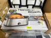 DESCRIPTION: 28 LB TURKEY ROASTER OVEN, STAINLESS STEEL BRAND/MODEL: HAMILTON BEACH RETAIL$: $59.99 LOCATION: WAREHOUSE QTY: 1 - 2