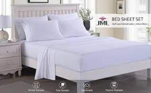 DESCRIPTION: 6-PIECE KING SHEET SET, DEEP POCKET UP TO 14", HOTEL LUXURY COLLECTION 3000 BRAND/MODEL: JML RETAIL$: $38.99 LOCATION: WAREHOUSE QTY: 1