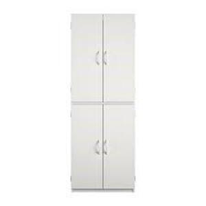 DESCRIPTION: 4-DOOR STORAGE CABINET-WHITE BRAND/MODEL: MAINSTAYS RETAIL$: $109.00 SIZE: 22" X 16" X 60" LOCATION: WAREHOUSE QTY: 1