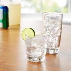 DESCRIPTION: MAINSTAYS 16-PIECE DRINKWARE GLASS SET BRAND/MODEL: MAINSTAYS RETAIL$: $18.99 LOCATION: WAREHOUSE QTY: 1