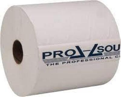 DESCRIPTION: 800 ' HARD ROLL OF 1 PLY WHITE PAPER TOWELS (12 PACK) BRAND/MODEL: PRO SOURCE RETAIL$: $115.15 LOCATION: WAREHOUSE QTY: 1