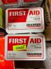 DESCRIPTION: (4) FIRST AID KIT, KIT, PLASTIC, INDUSTRIAL, 5 PEOPLE SERVED PER KIT BRAND/MODEL: GRAINGER RETAIL$: $22.44 EACH LOCATION: WAREHOUSE QTY: - 2