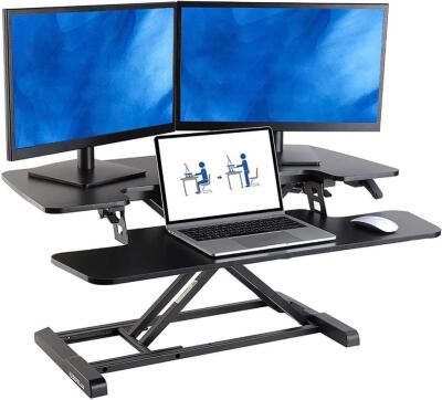 STANDING DESK CONVERTER - 35 INCH HEIGHT ADJUSTABLE STAND UP DESK RISER