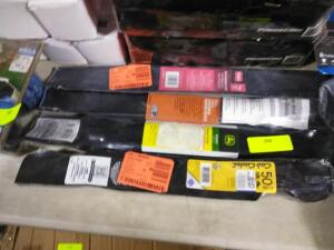 DESCRIPTION: (4) DIFFERENT LAWN MOWER BLADES BRAND/MODEL: TORO, JOHN DEERE, CUB CADET SIZE: 48/42/46 RETAIL$: $100.00 EA QTY: 4