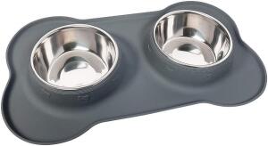 STAINLESS STEEL PET BOWL AND MAT SET