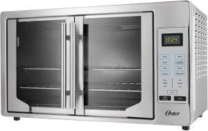 STAINLESS STEEL FRENCH STYLE TWO DOOR COUNTERTOP CONVECTION AND TOASTER OVEN WITH DIGITAL CONTROLS