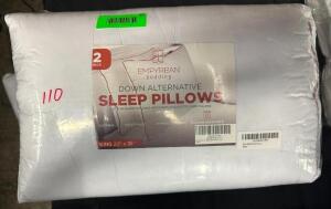 TWO PACK EMPYREAN DOWN ALTERNATIVE SLEEP PILLOWS