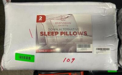 TWO PACK EMPYREAN DOWN ALTERNATIVE SLEEP PILLOWS