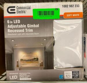 6" LED ADJUSTABLE GIMBAL RECESSED TRIM LIGHT