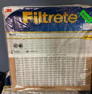 (6)- 17.5X17.5X1 FILTRETE FILTERS