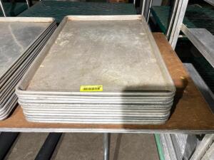 DESCRIPTION: (12) FULL SIZE SHEET PANS LOCATION: BAY 7 THIS LOT IS: SOLD BY THE PIECE QTY: 12