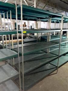 DESCRIPTION: (2) 60" X 18" FIVE TIER METAL SHELVES SIZE: 60" X 18" X 80" LOCATION: BAY 7 THIS LOT IS: SOLD BY THE PIECE QTY: 2