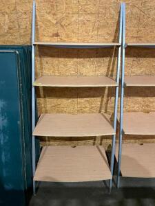 DESCRIPTION: (4) 32" FOUR TIER LAMINATE WOOD WALL BOOK SHELVES. LOCATION: BAY 7 THIS LOT IS: SOLD BY THE PIECE QTY: 4