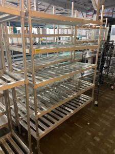 DESCRIPTION: 60" X 24" FIVE TIER HEAVY DUTY ALUMINUM RACK SIZE: 60" X 24" X 72" LOCATION: BAY 7 QTY: 1