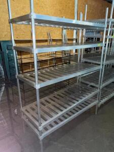 DESCRIPTION: 60" X 24" FIVE TIER ALUMINUM RACK - HEAVY DUTY. BRAND / MODEL: JOHN BOOS SIZE: 60" X 24" LOCATION: BAY 7 QTY: 1