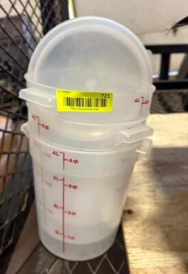 (3)- 4QT INGREDIENT BINS WITH LIDS