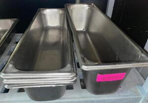 DESCRIPTION: (4) 1/3 SIZE LONG STAINLESS INSERTS. LOCATION: BAY 7 THIS LOT IS: SOLD BY THE PIECE QTY: 4