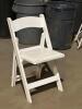 (5) - WHITE PADDED RESIN FOLDING CHAIRS - 10