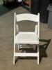 (5) - WHITE PADDED RESIN FOLDING CHAIRS - 12