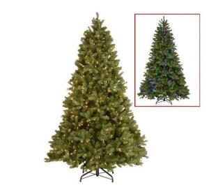 7.5 FT. DOWNSWEPT DOUGLAS FIR ARTIFICIAL CHRISTMAS TREE WITH DUAL COLOR LED LIGHTS