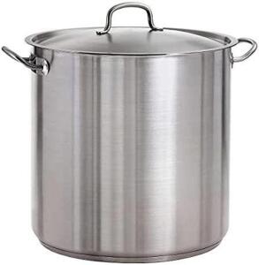 38 QT. STAINLESS STEEL STOCK POT WITH LID