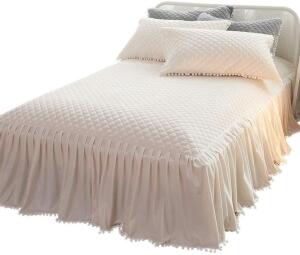 LUXURY VELVET DIAMOND QUILTED FITTED BED SHEET