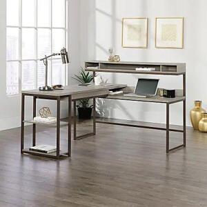 MANHATTAN GATE 61"W L-SHAPE COMPUTER DESK WITH WIRELESS CHARGER