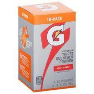 (2) GATORADE THIRST QUENCHER POWDER, 1.23OZ PACKETS, MAKES 20 OUNCES (10 PACK)- FRUIT PUNCH