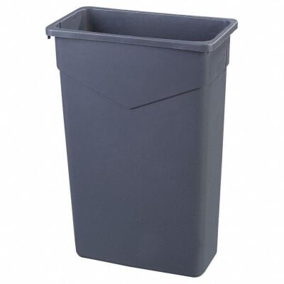 RECTANGLE TRASH CAN, 23 GAL, GRAY, PK4