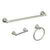 BANBURY 3-PIECE BATH HARDWARE SET WITH 24 IN. TOWEL BAR, TOILET PAPER HOLDER, AND TOWEL RING IN BRUSHED NICKEL