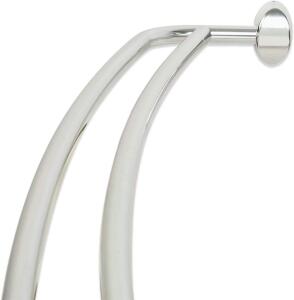 NEVERRUST ALUMINUM DOUBLE CURVED RUSTPROOF SHOWER ROD