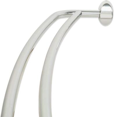 NEVERRUST ALUMINUM DOUBLE CURVED RUSTPROOF SHOWER ROD