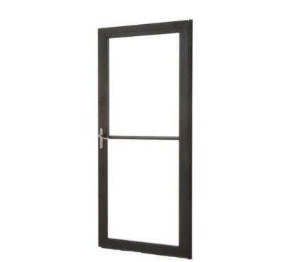 36 IN. X 80 IN. 3000 SERIES BLACK LEFT-HAND SELF-STORING EASY INSTALL ALUMINUM STORM DOOR