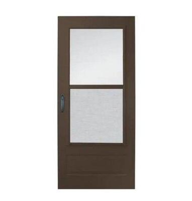 30 IN. X 80 IN. 100 SERIES PLUS BRONZE SELF-STORING STORM DOOR