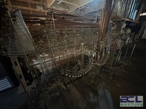 EXTREMELY LARGE GROUPING OF BRASS CANDLE HOLDERS