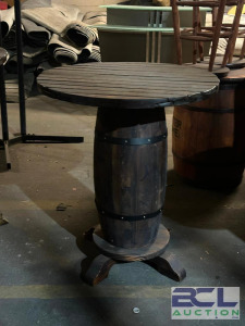 WESTERN SALOON BARREL COCKTAIL TABLE