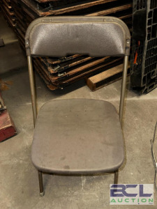 (50)-BROWN FOLDING BANQUET CHAIRS