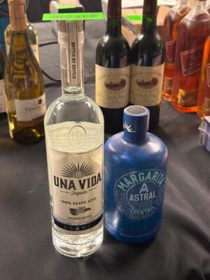 (2) - BOTTLES OF UNA VIDA TEQUILA AND MAGARITA MIX