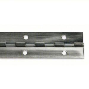 DESCRIPTION: (10) CONTINUOUS HINGE WITH HOLES BRAND/MODEL: PRODUCT NUMBER #1CBH7 INFORMATION: PEWTER, DOOR JEAF SIZE: 72" X 1" RETAIL$: $61.23 EA QTY: