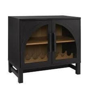 DESCRIPTION: (1) ARC DOOR KITCHEN CONSOLE BRAND/MODEL: BETTER HOMES AND GARDENS #BHS336249972035 INFORMATION: BLACK WOOD FINISH, JULIET ARCH RETAIL$: