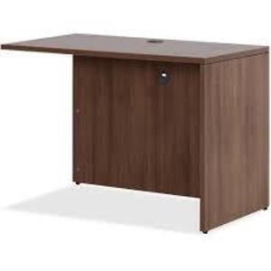 DESCRIPTION: (1) DESK BRAND/MODEL: LORELL #69979 INFORMATION: WALNUT, SEE INSPECTION SIZE: 47-1/4" W X 23-5/8" D X 29-1/2" H RETAIL$: $350.00 EA QTY: